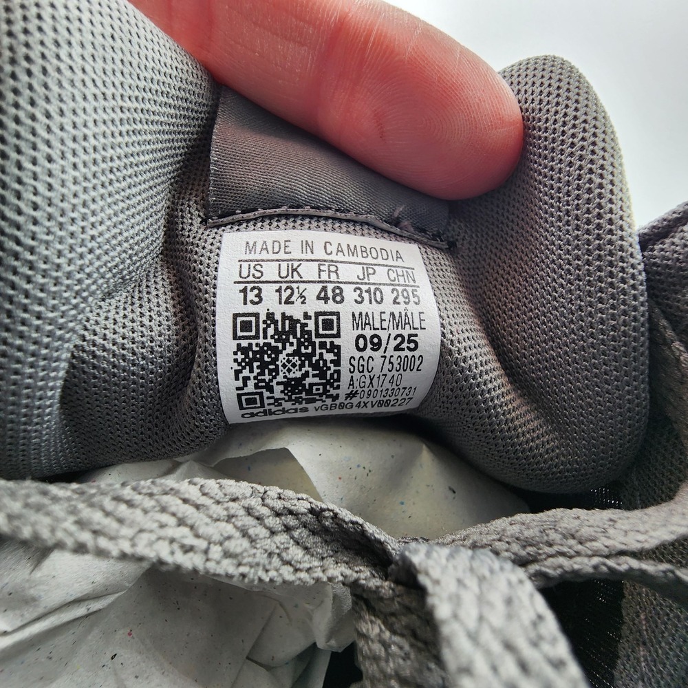 adidas Run 60s 2.0 Shoes Mens 13 Grey Four Carbon Running Sneaker GX1740 NEW - Picture 8 of 11